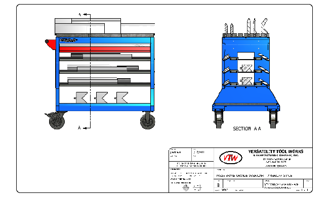 Product Design of Industrial Tool Storage Cart  | Versatility Tool Works